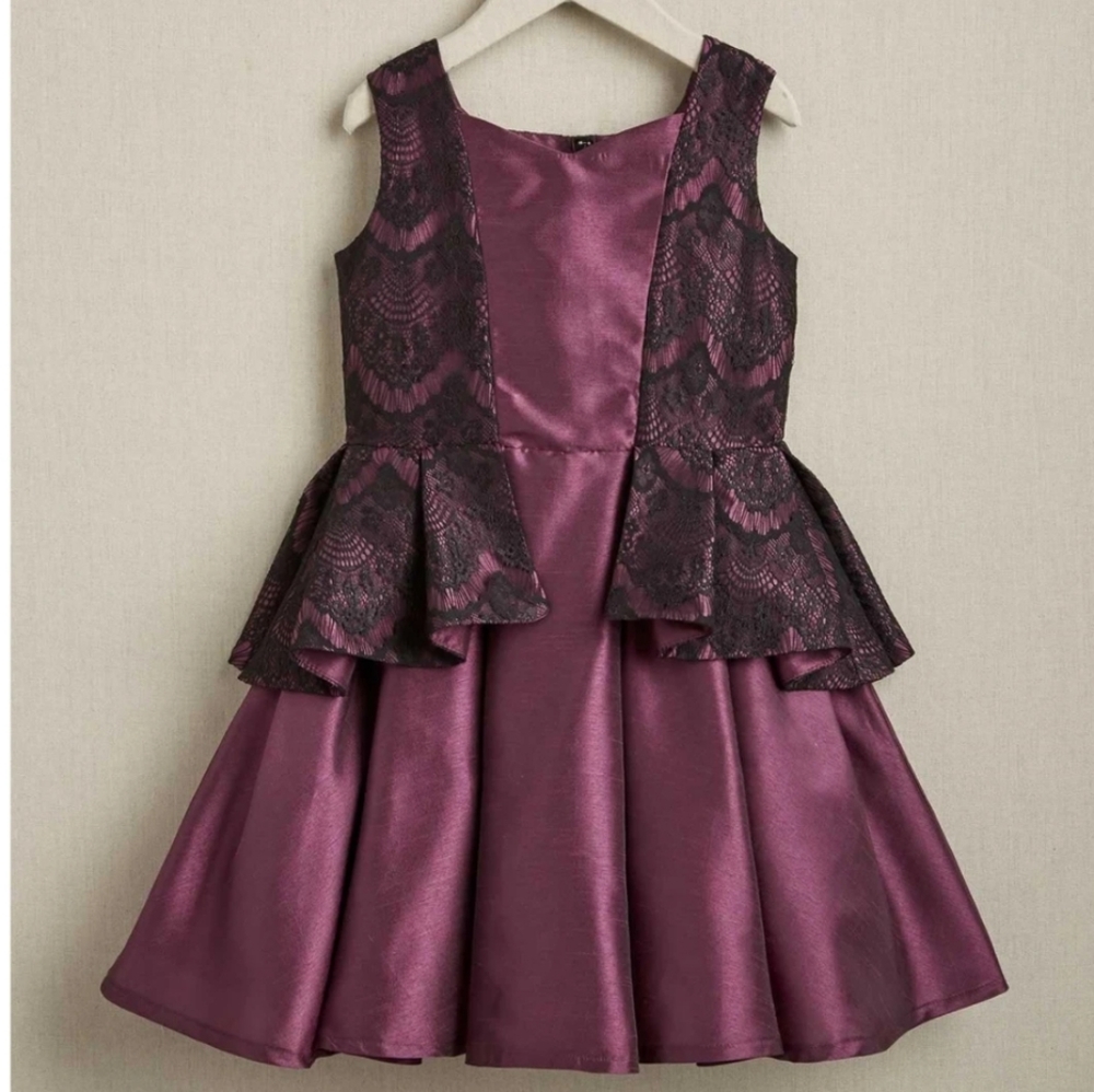 Chasing fireflies plum purple wine peplum dress 10 12